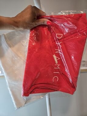 2pc  NWT One Shoulder DYNAMIC Women's Red Bodysuit